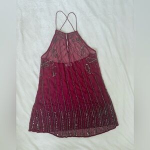 Urban Outfitters Beaded Sheer Slip Dress